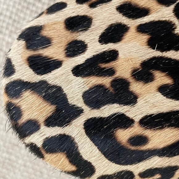 HUSH PUPPIES CHASTE BALLET FLATS IN CALF HAIR LEOPARD SZ 6 , - Picture 3 of 8